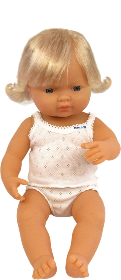 Miniland Doll - Caucasian Girl 38cm