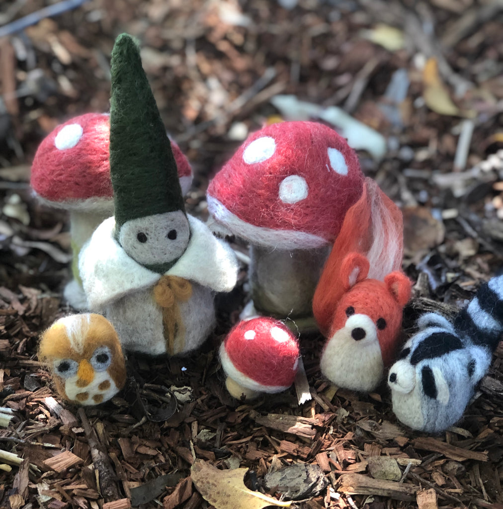 Felt Forest Gnome and Friends
