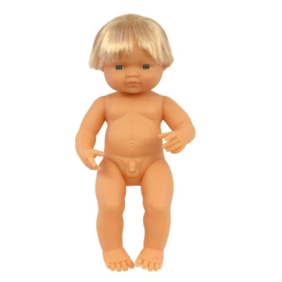 Miniland Doll - Caucasian Boy 38cm  (undressed)