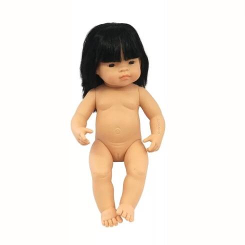 Miniland Doll - Asian Girl 38cm  (undressed)