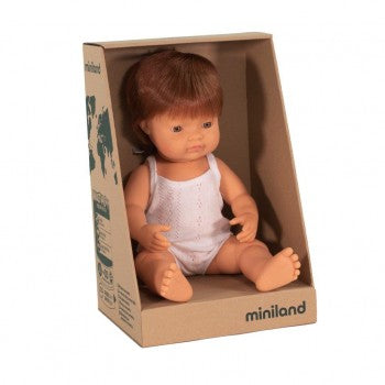 Miniland Doll - Caucasian Boy Red Head 38cm