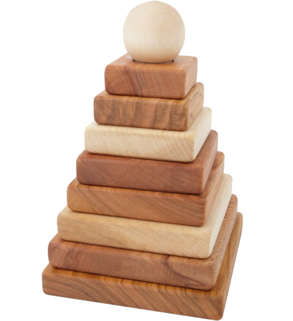 Wooden Story Natural Pyramid Stacker
