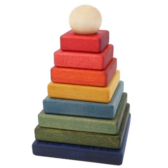 Wooden Story - Rainbow Stacking Pyramid