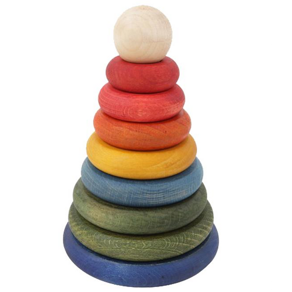 Wooden Story Rainbow Round Stacker